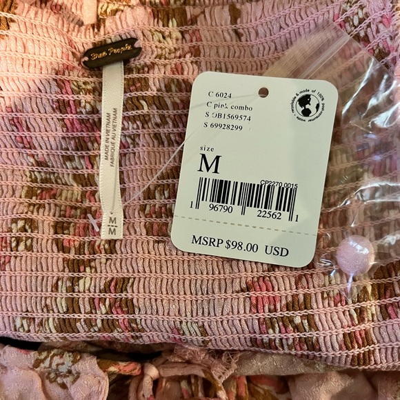 Free People Hilary‎ Pink Floral Blouse - Picture 3 of 7